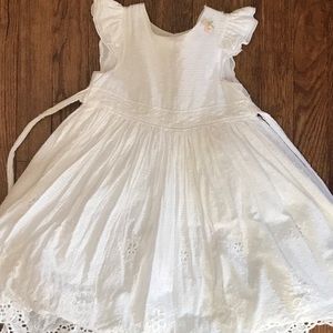 Laura Ashley white eyelet dress - like new size 4